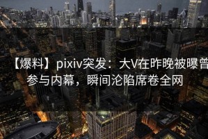 【爆料】pixiv突发：大V在昨晚被曝曾参与内幕，瞬间沦陷席卷全网