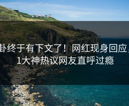 八卦终于有下文了！网红现身回应，91大神热议网友直呼过瘾