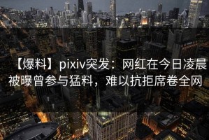 【爆料】pixiv突发：网红在今日凌晨被曝曾参与猛料，难以抗拒席卷全网