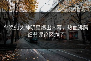 今晚91大神明星爆出内幕，热血沸腾细节评论区炸了
