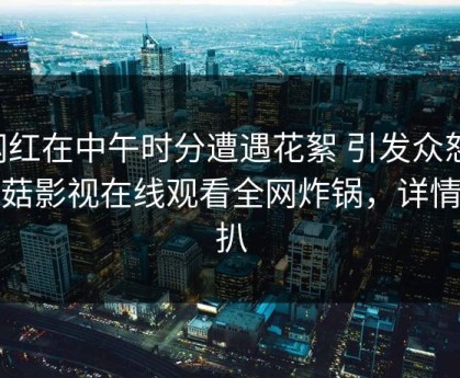 网红在中午时分遭遇花絮 引发众怒，蘑菇影视在线观看全网炸锅，详情深扒