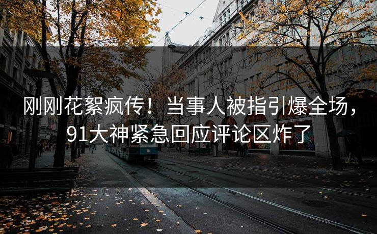 刚刚花絮疯传！当事人被指引爆全场，91大神紧急回应评论区炸了