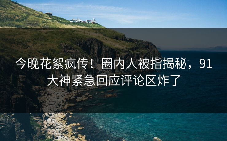 今晚花絮疯传！圈内人被指揭秘，91大神紧急回应评论区炸了